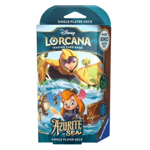 Ampliação Disney Lorcana TCG - Azurite Sea Starter Deck - Emerald and Sapphire