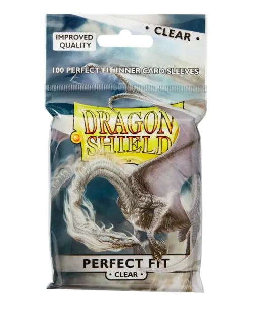 DragonShield - 100 Perfect Fit Inner Card Sleeves - Clear/Clear
