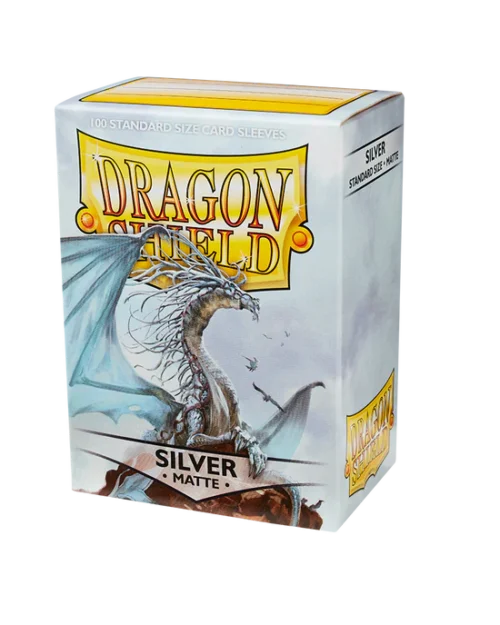 Dragon Shield Matte Sleeves - Silver (100 Sleeves)