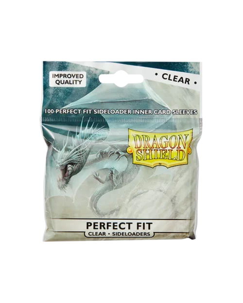 DragonShield - 100 Perfect Fit Inner Card Sleeves - Clear/Clear SideLoader