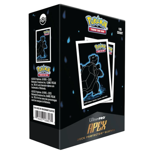 Ultra Pro Pokemon Neon Kanto Apex Deck Protector Sleeves - Blastoise (105ct)