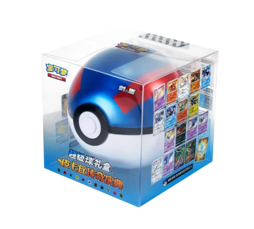 Pokemon S-Chinese Pokemon Ball Gift Box Blue Exclusive Pokeball Sealed！